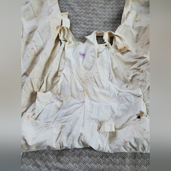 Lee Painter Bibs, Authentic Distressed 1960's/1970s, 36x28 - Picture 5 of 7